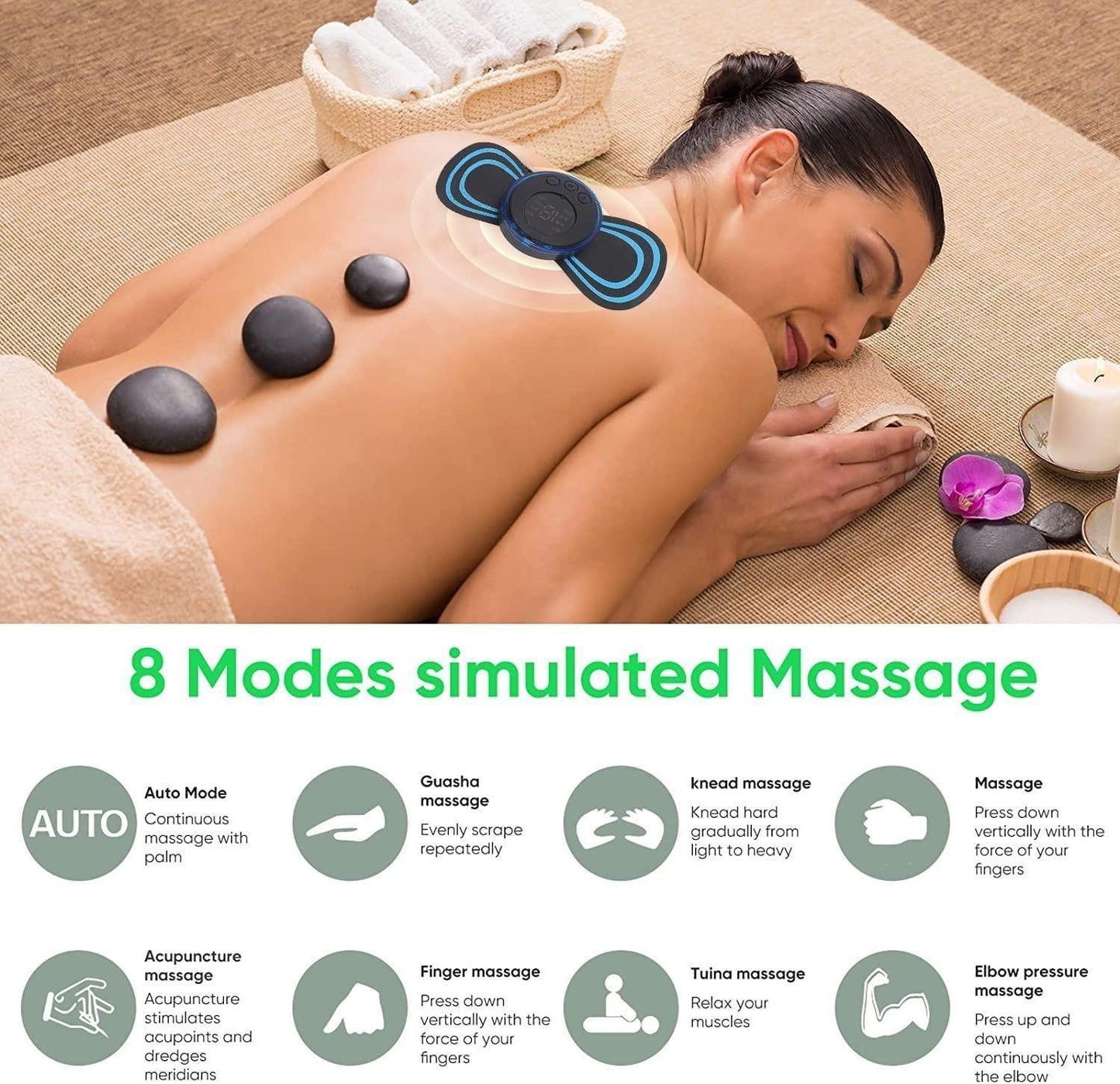 Mini Massager with 8 Modes and 19 Strength Levels,Rechargeable